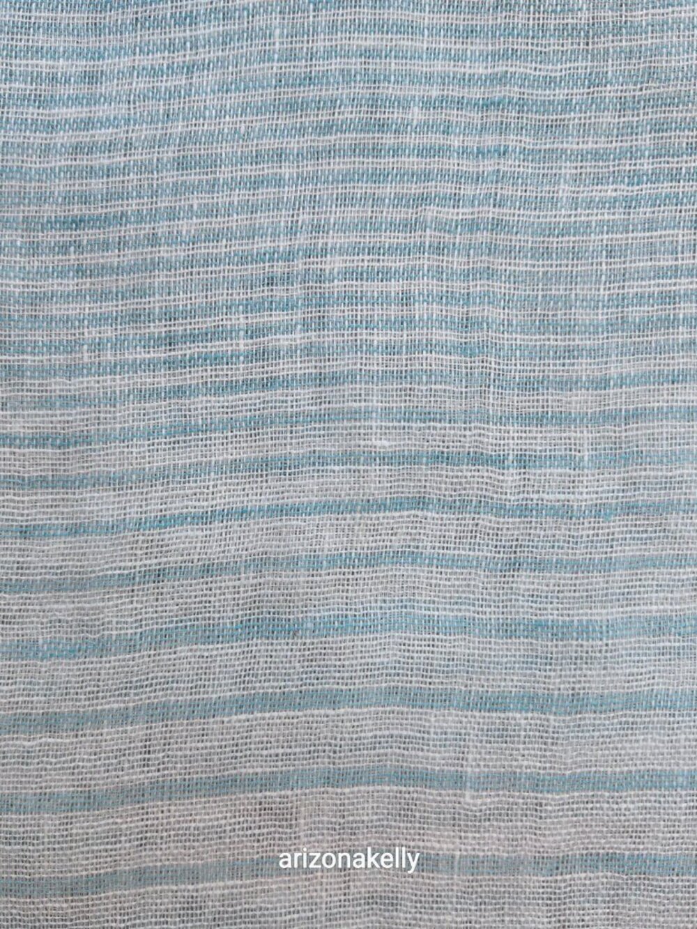 NWT Linen Scarf Blue and White Stripe Le Nuage Italy - Picture 9 of 13